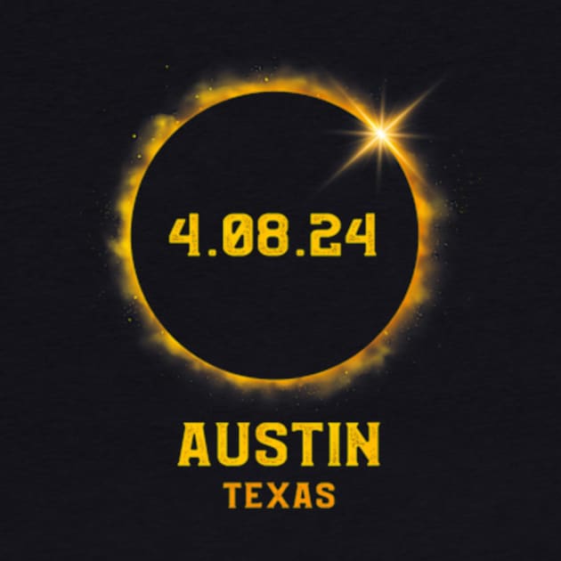 Total Solar Eclipse Spring April 8 2024 Austin Texas by Diana-Arts-C